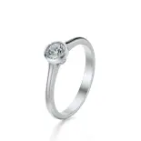 Pierścionek z białego złota z diamentem AJPZ_090